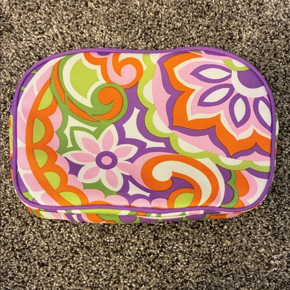 Clinique Handbags - Clinique Vibrant Floral Cosmetic Makeup Bag